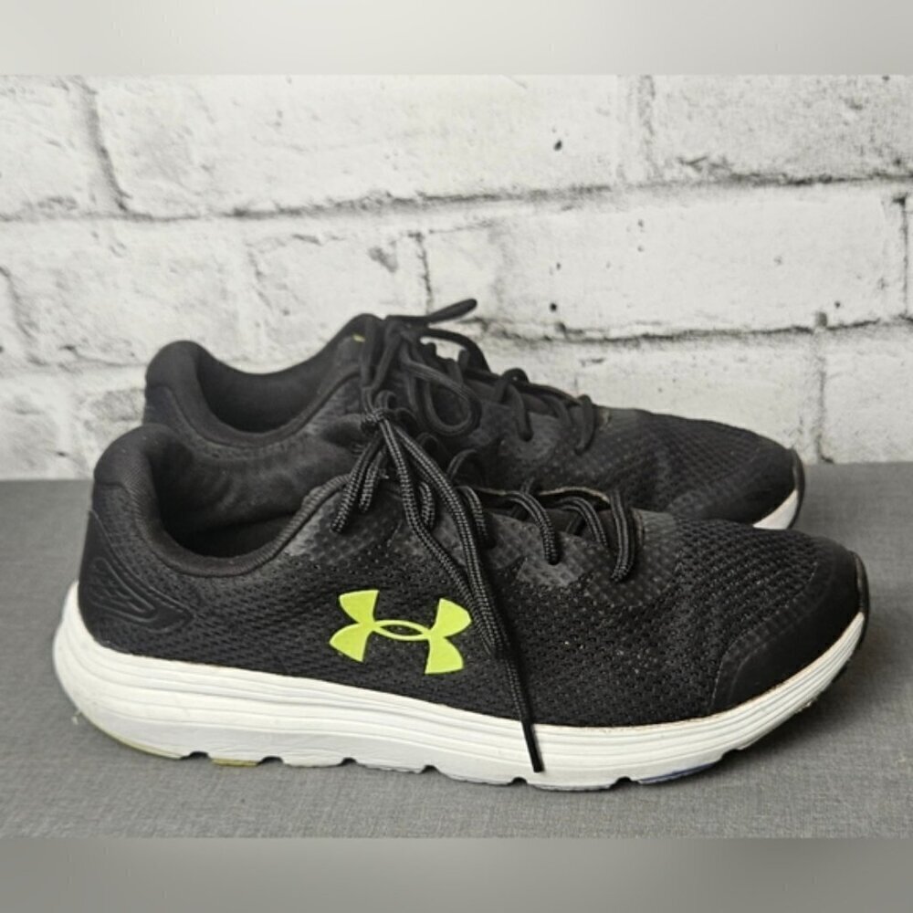 Under Armour Surge 2 Running Shoes Mens 10 Black Green 3022595 003 - Picture 3 of 10